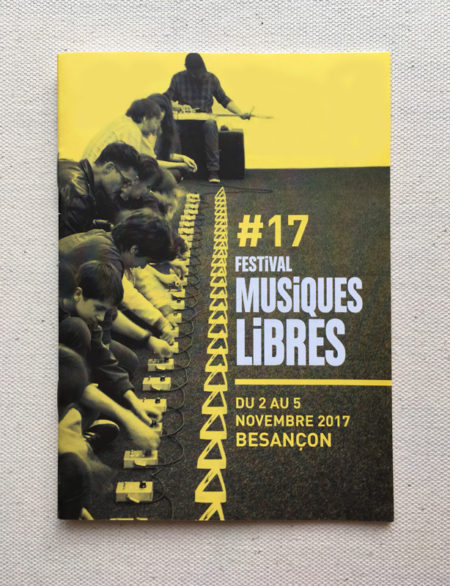 Création mise en page programme festival musiques libres, Besançon