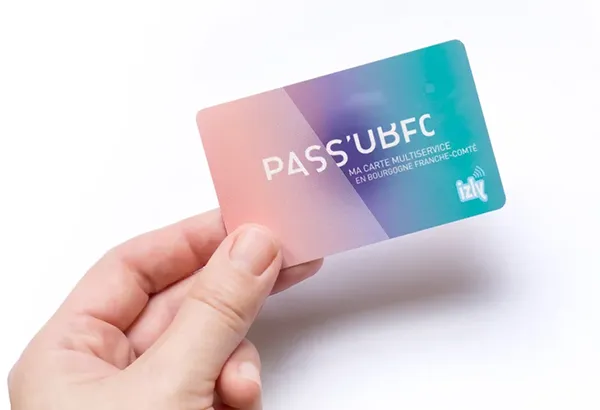 Création logo et visuel carte multiservice PASS'UBFC, Université Bourgogne Franche-Comté