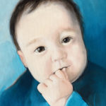 Artiste peintre Portrait enfant peinture